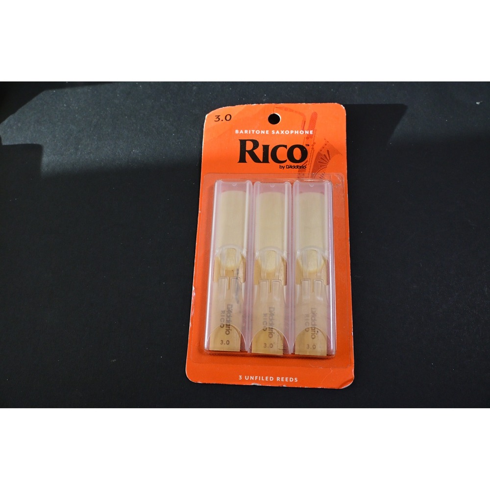 Rico Baritone Saxophone Reeds 3.0 Strength 3-Pack New x 2